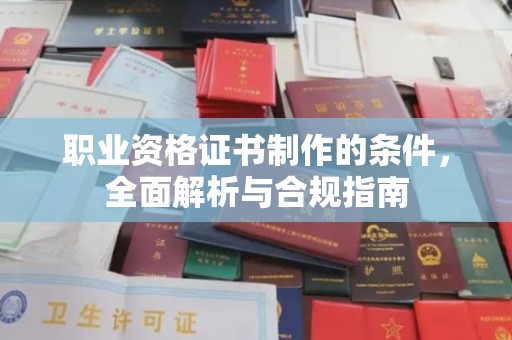 陆丰职业资格证书制作的条件，全面解析与合规指南